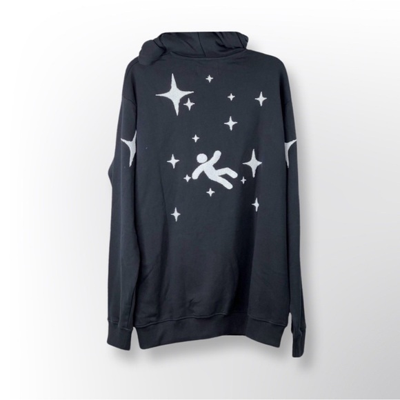 Vendetta Studios Women's Embroidered Black Patchwork Stars NWOT Size Medium - Picture 7 of 7